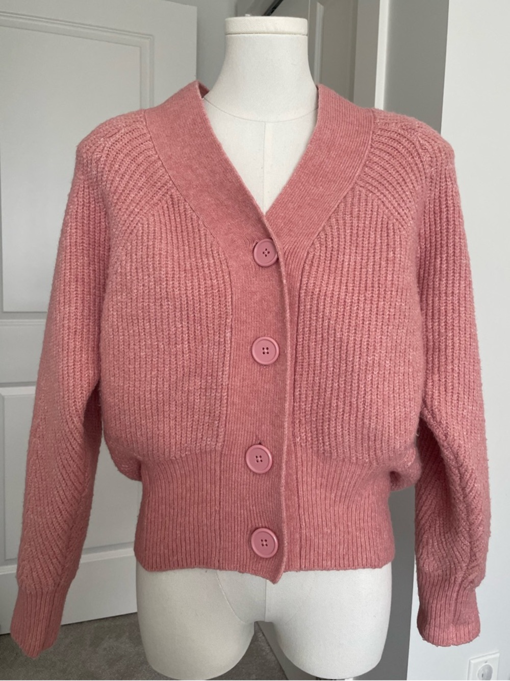 Topshop Pink Knit Cardigan – Size S (US 4–6)